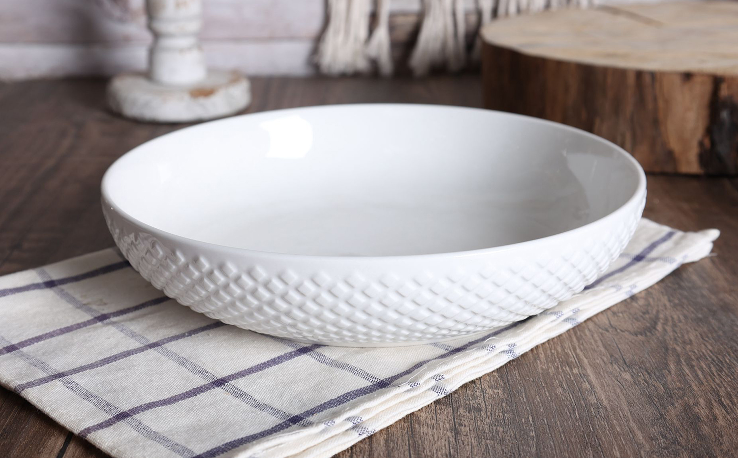 CHANGSHA HAPPY GO Diamond-Embossed New Bone China Dinnerware | happygodinnerware.com