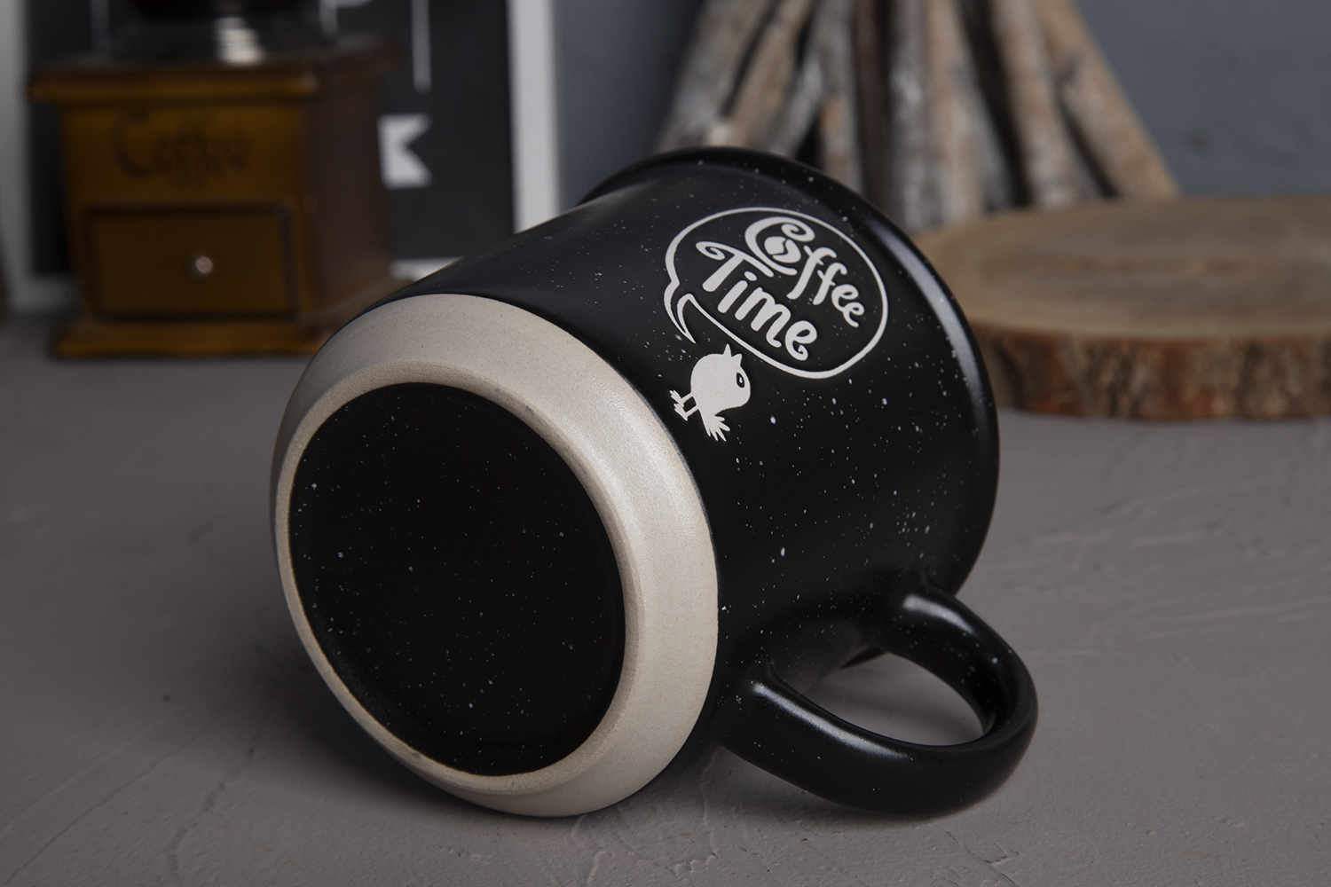 CHANGSHA HAPPY GO Coffee Mugs with Silk Screen Printing, Bottom Coating, and Sesame Dot Glaze | happygodinnerware.com