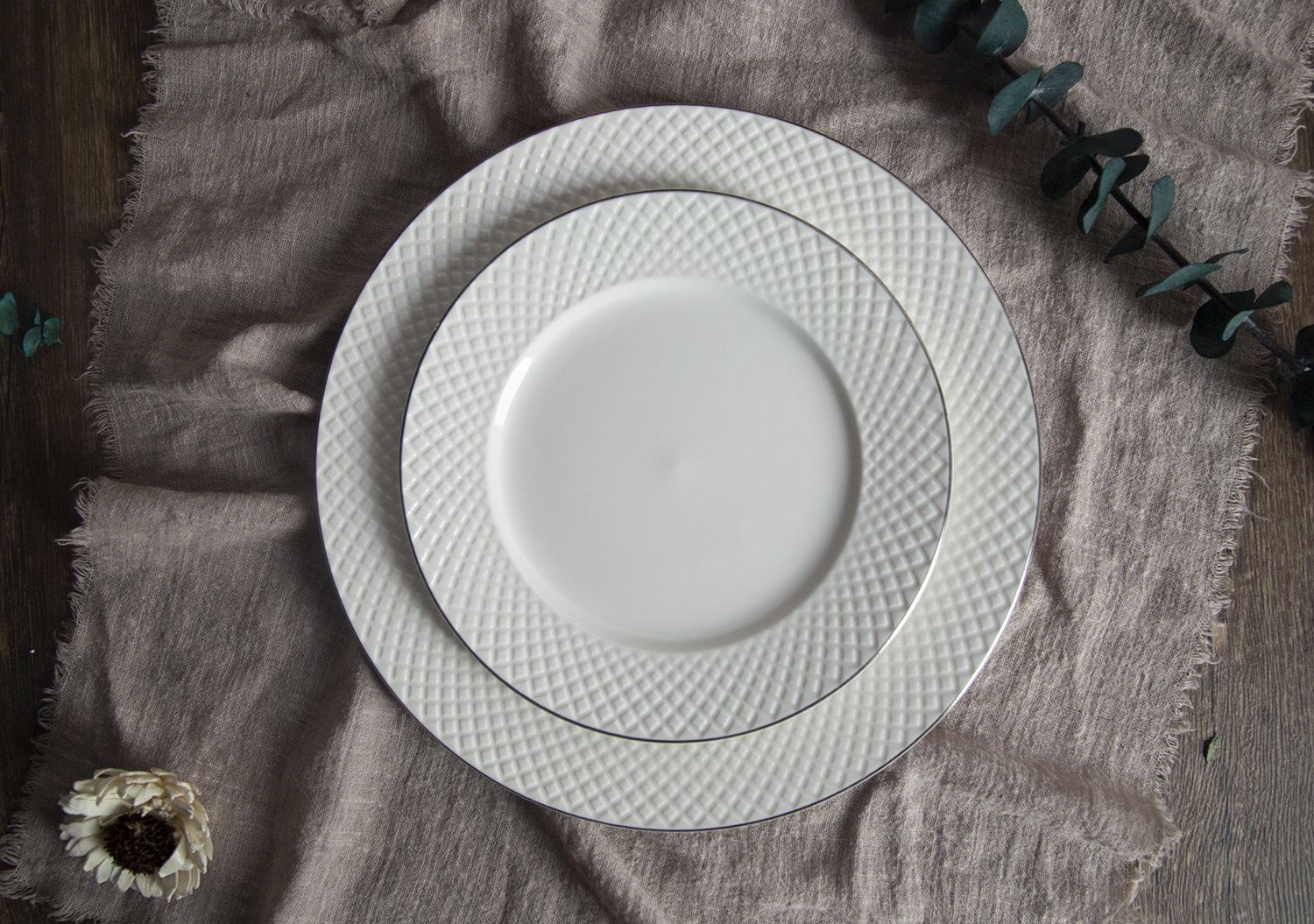 CHANGSHA HAPPY GO Platinum-Trimmed, Diamond-Embossed New Bone China Collection | happygodinnerware.com