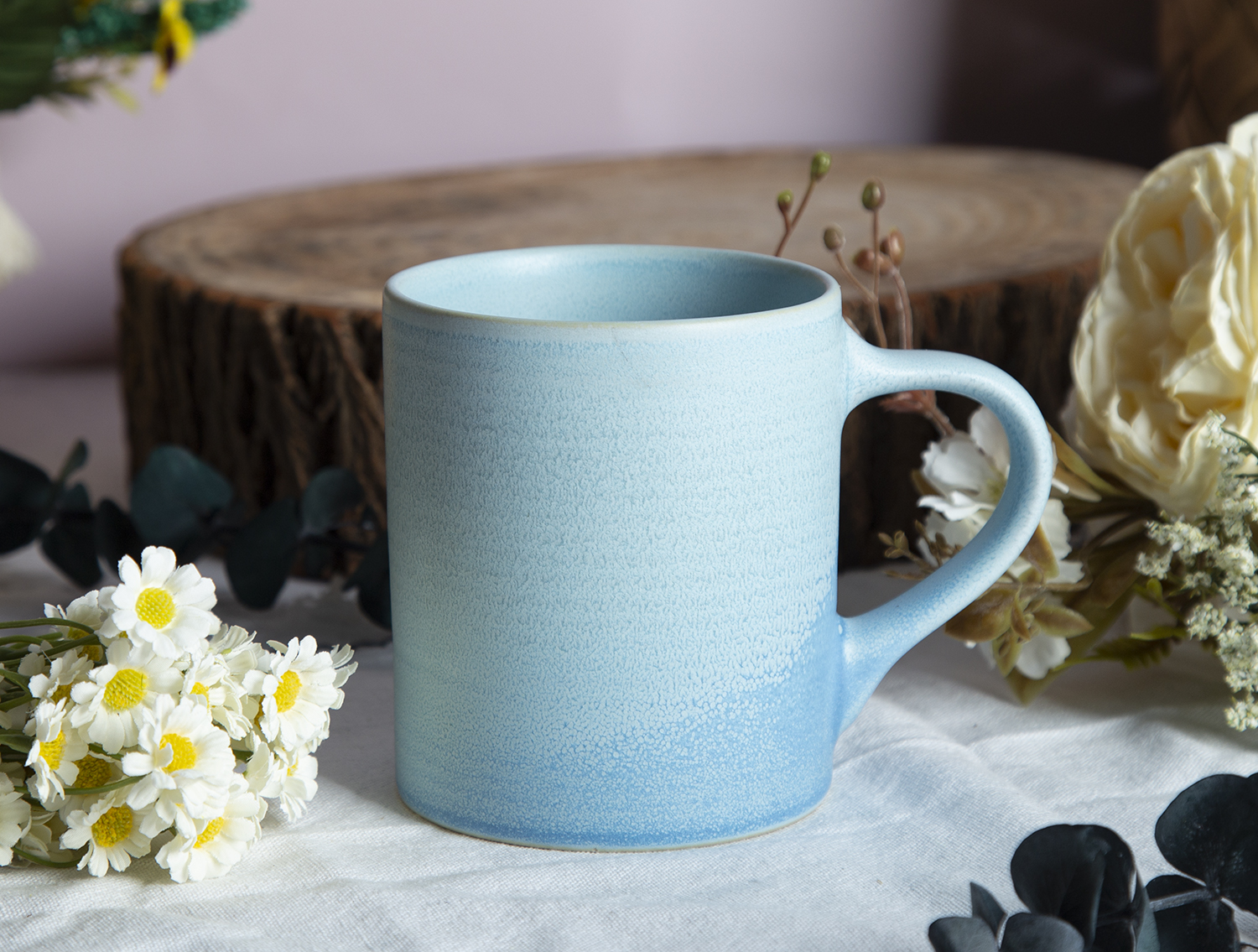 CHANGSHA HAPPY GO Pastel Reactive Embossed Stoneware Mugs |happygodinnerware.com