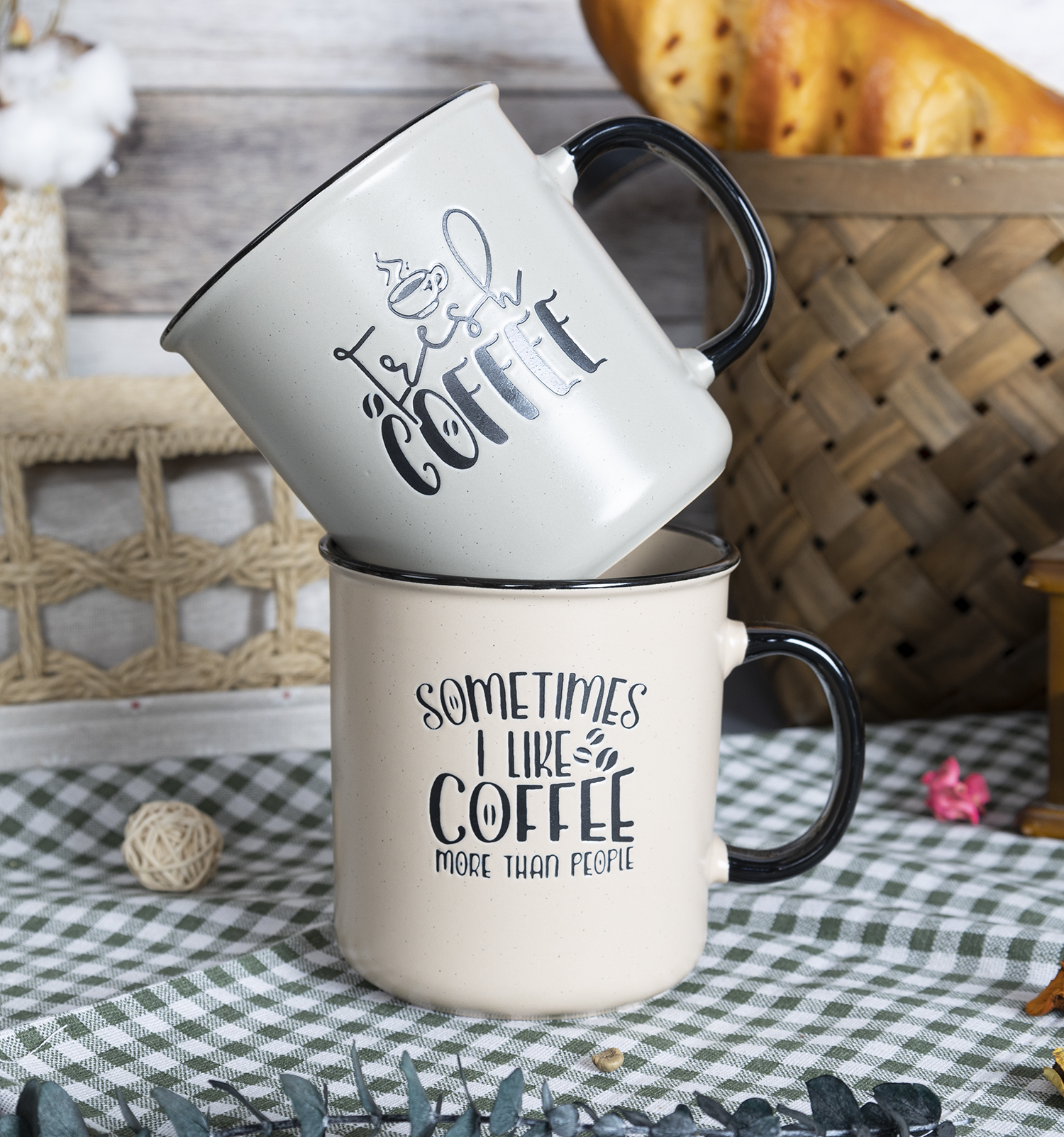 ​CHANGSHA HAPPY GO  Vintage Color Glazed Stoneware Coffee Mugs with Inspirational Quotes |Dopamine Series Ceramics  |happygodinnerware.com
