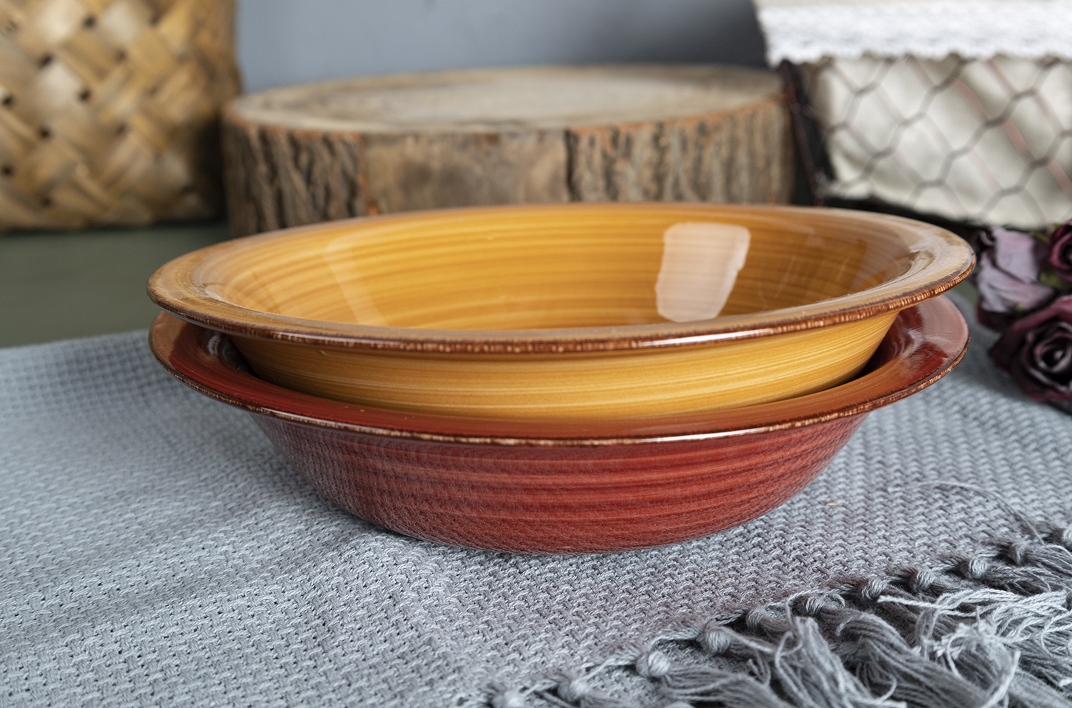 CHANGSHA HAPPY GO 16/18/24/30PCS Colorful Handpainted Stoneware Dinnnerware Sets|happygodinnerware.com