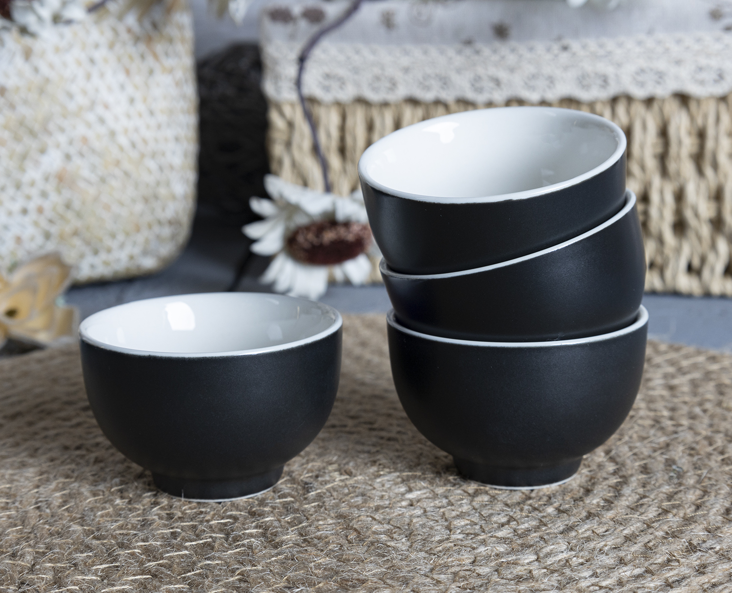 CHANGSHA HAPPY GO Matte Black Glazed New Bone China Tea Set with White Inner Glaze and Gold Accents  |happygodinnerware.com