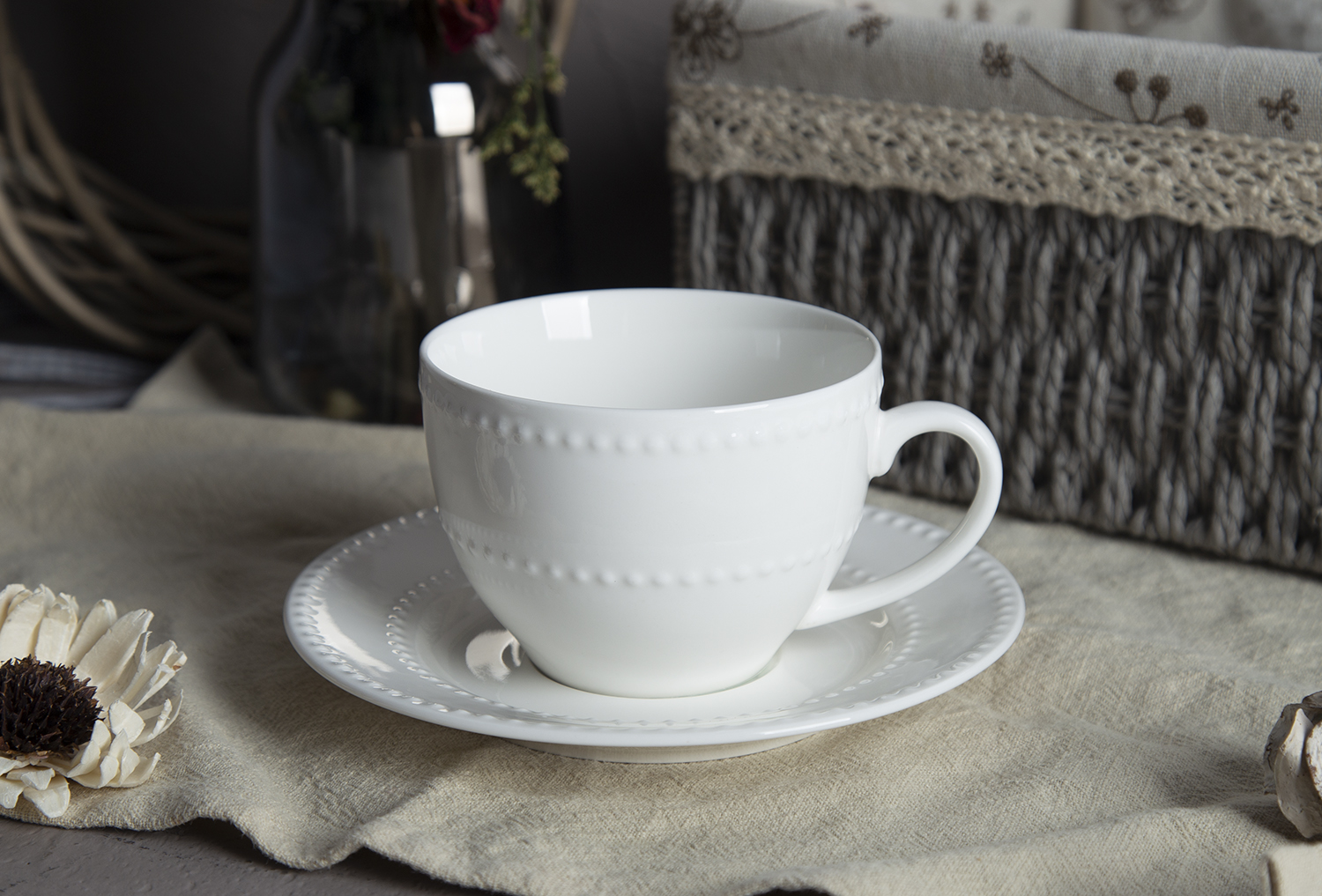 CHANGSHA HAPPY GO Double Bead Embossed New Bone China Dinnerware | happygodinnerware.com