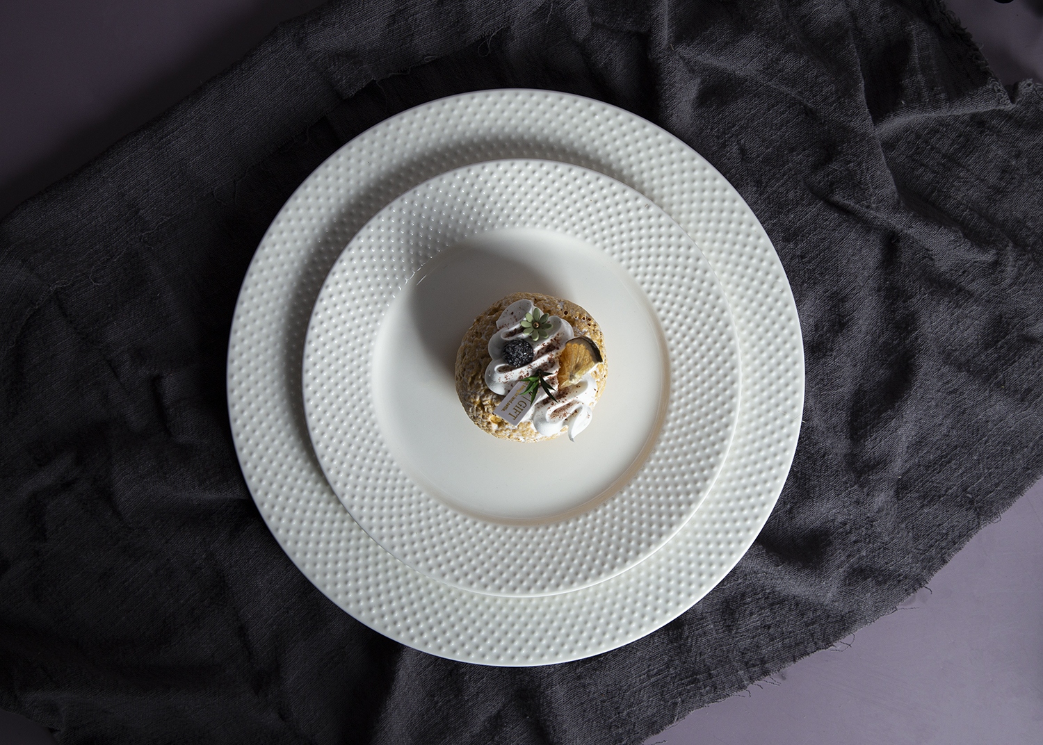 CHANGSHA HAPPY GO Polka-Dot Embossed New Bone China Collection | happygodinnerware.com