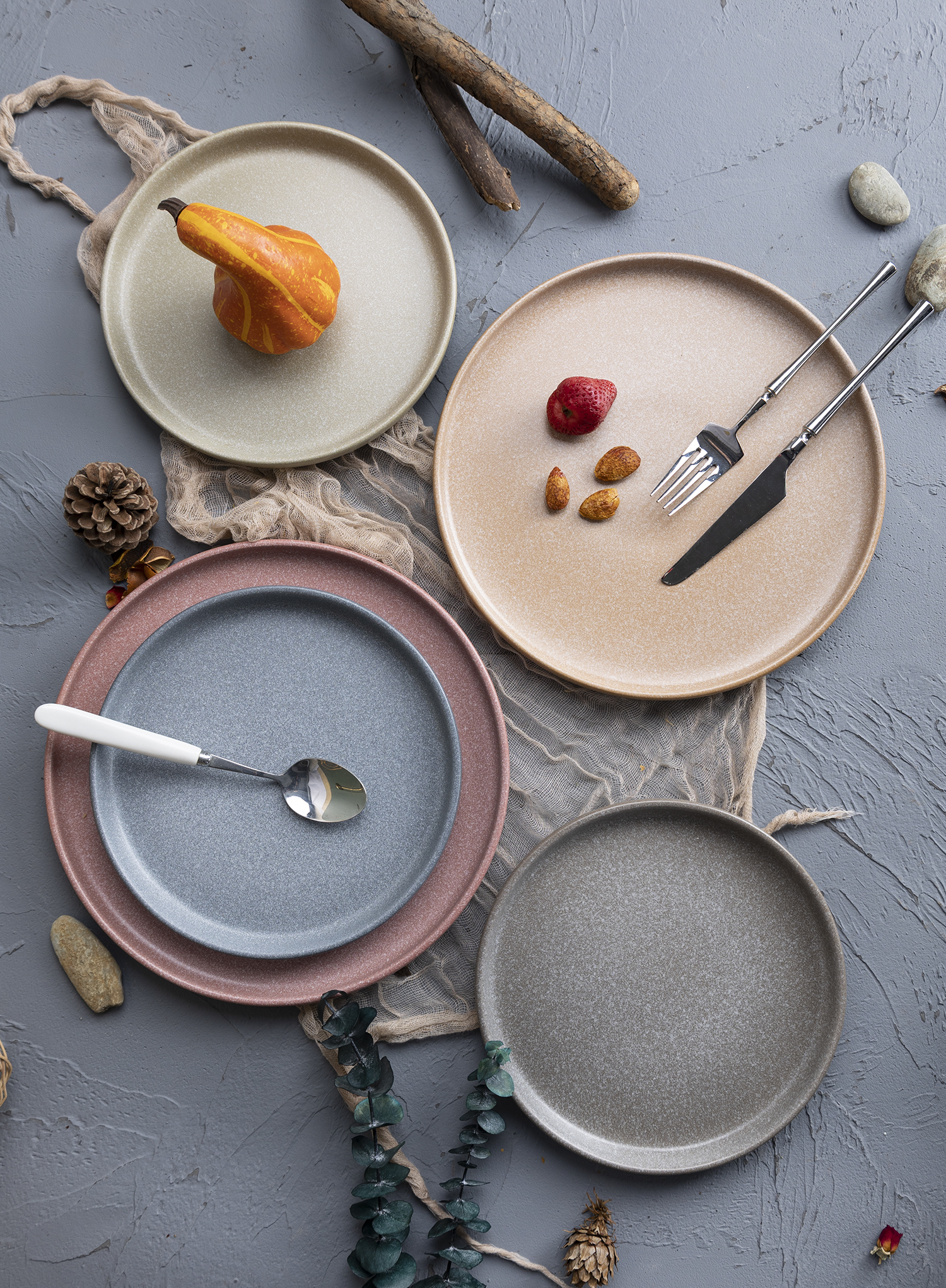 CHANGSHA HAPPY GO Autumn Harvest Matte Reactive Glaze Stoneware Collection | Cozy Fall–Winter Hues |Dopamine Series Ceramics|happygodinnerware.com