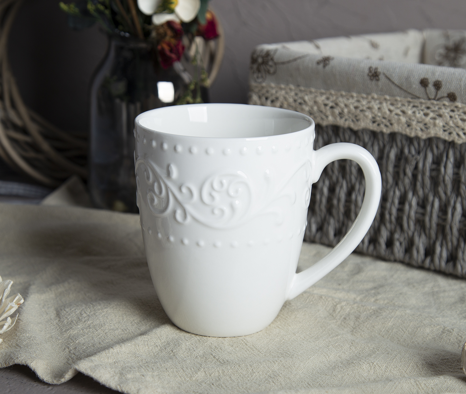 CHANGSHA HAPPY GO New Bone China European Floral Embossed Dinnerware | happygodinnerware.com