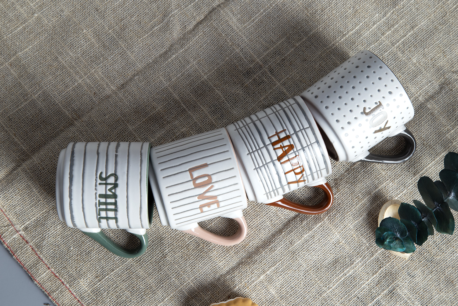 CHANGSHA HAPPY GO Ceramic Mugs with Positive Word Prints | happygodinnerware.com