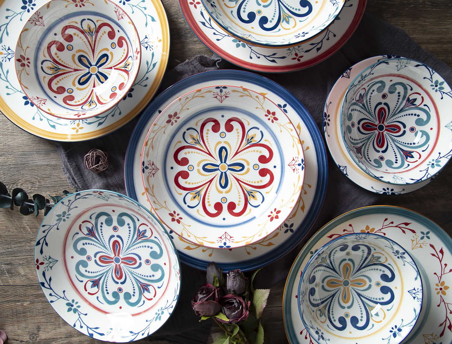 CHANGSHA HAPPY GO Pastel Gradient Relief Porcelain Dinnerware Collection|happygodinnerware.com