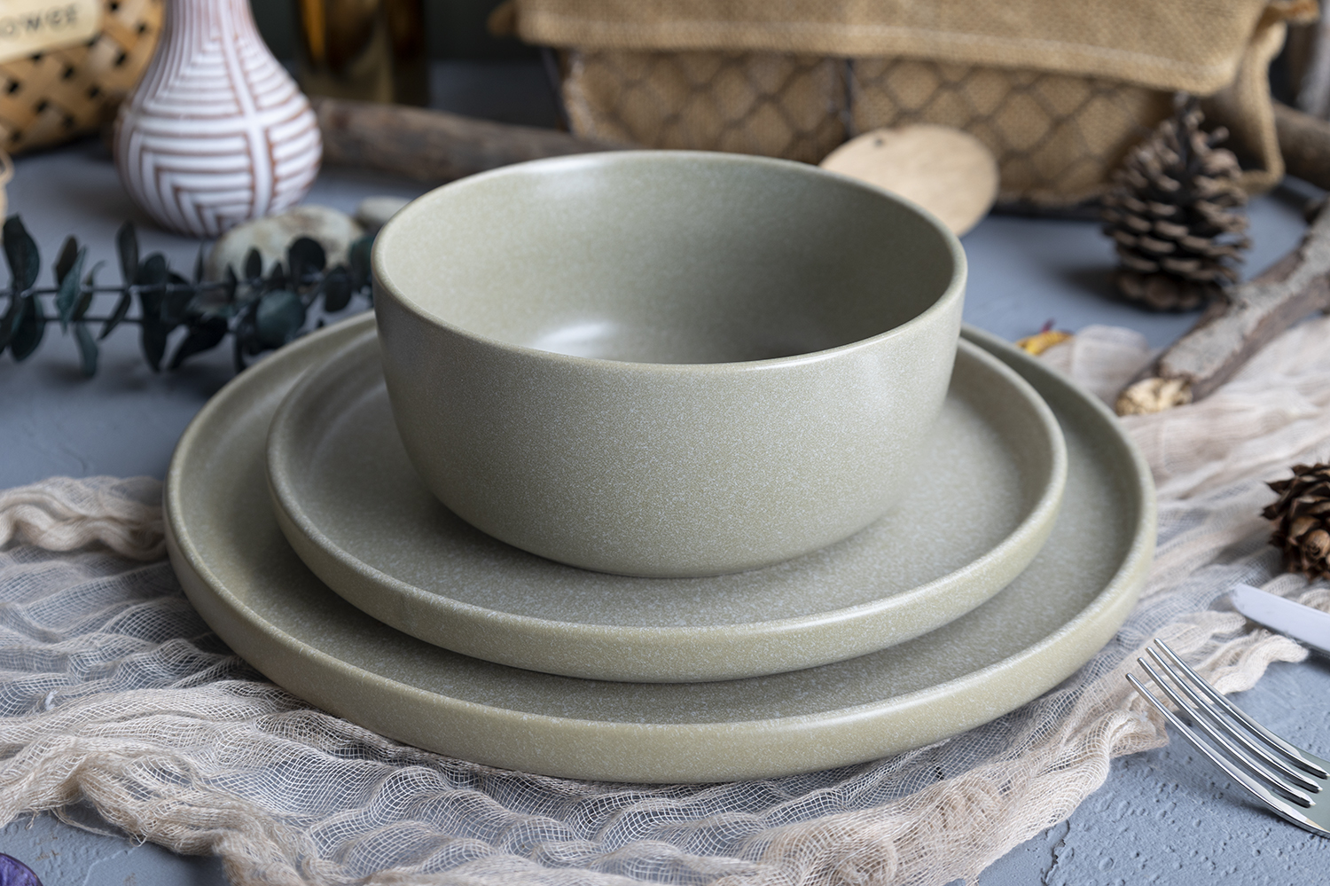 CHANGSHA HAPPY GO Autumn Harvest Matte Reactive Glaze Stoneware Collection | Cozy Fall–Winter Hues |Dopamine Series Ceramics|happygodinnerware.com