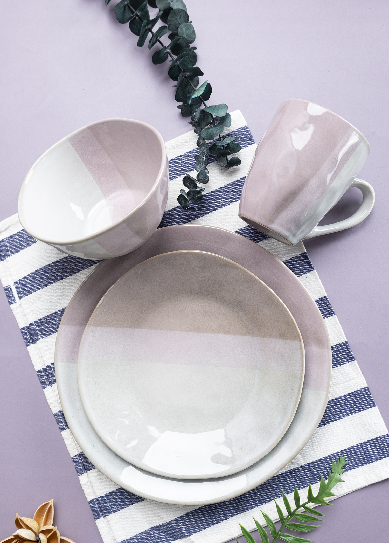 CHANGSHA HAPPY GO  Multicolor Patchwork Reactive Glaze Stoneware Dinnerware Set with Artisanal Embossed Texture |Dopamine Series Ceramics  |happygodinnerware.com
