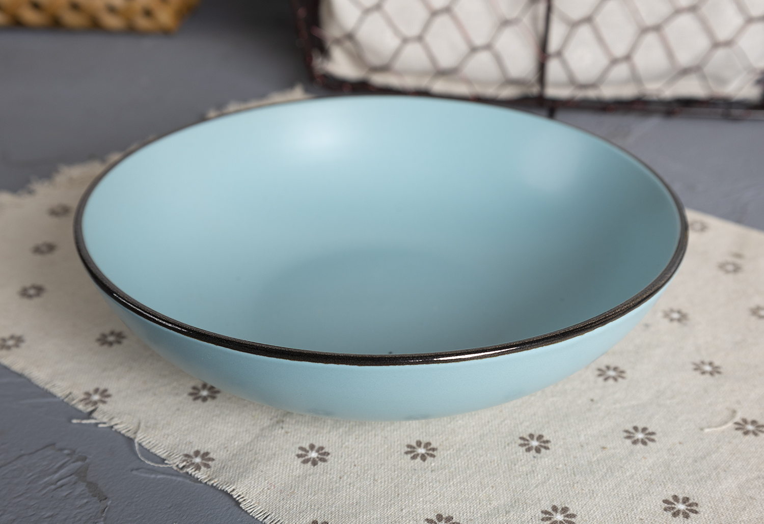 CHANGSHA HAPPY GO  Speckled Matte Blue Stoneware Tableware Set with Rustic Charm Finish |happygodinnerware.com