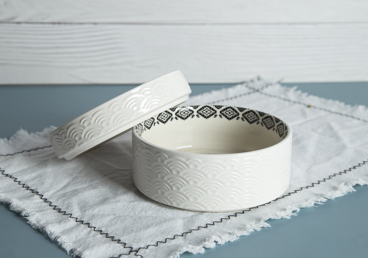 CHANGSHA HAPPY GO Embossed Ceramic Bowls in Stoneware | happygodinnerware.com