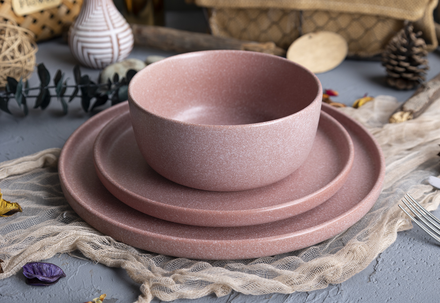 CHANGSHA HAPPY GO Autumn Harvest Matte Reactive Glaze Stoneware Collection | Cozy Fall–Winter Hues |Dopamine Series Ceramics|happygodinnerware.com