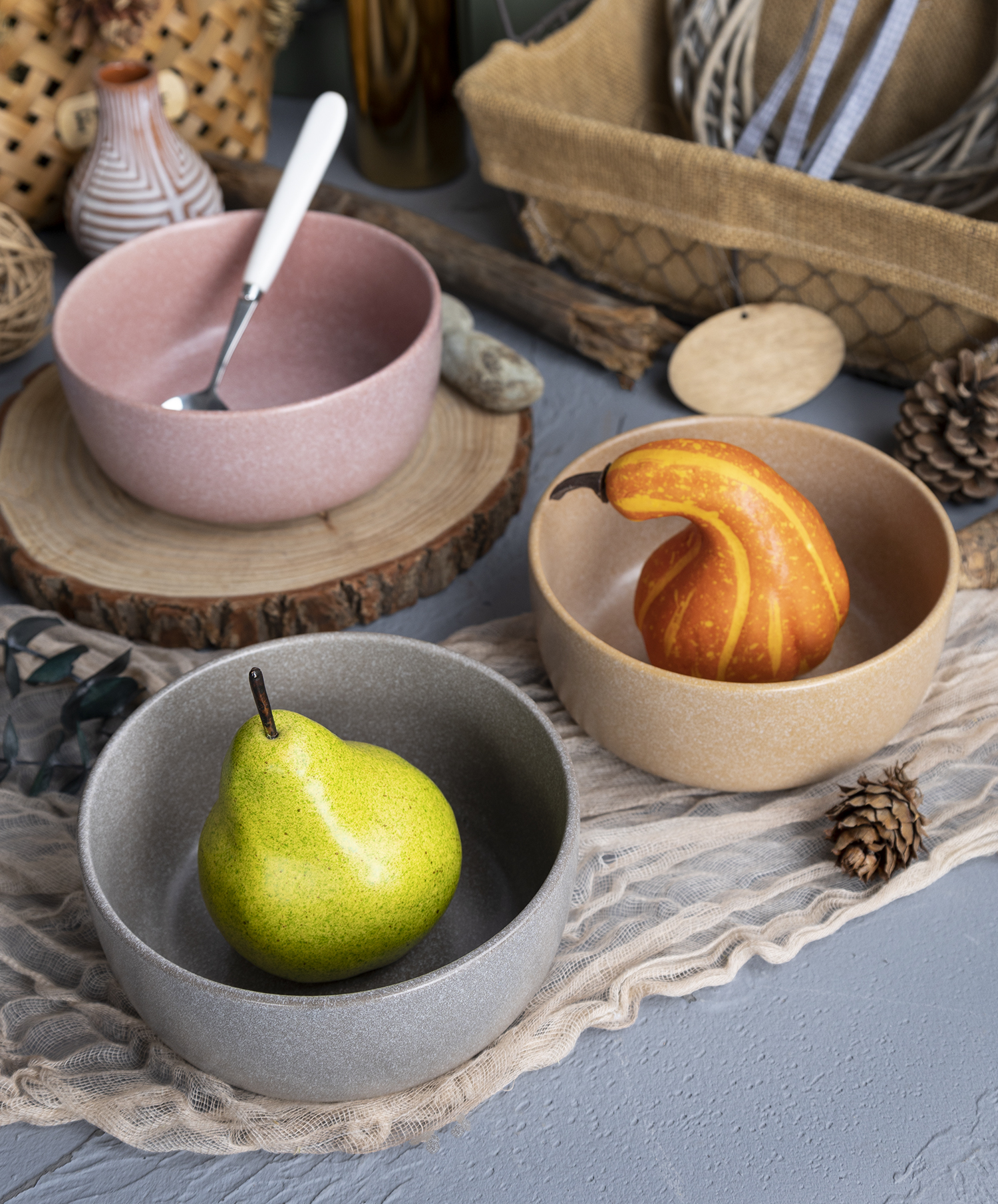 CHANGSHA HAPPY GO Autumn Harvest Matte Reactive Glaze Stoneware Collection | Cozy Fall–Winter Hues |Dopamine Series Ceramics|happygodinnerware.com
