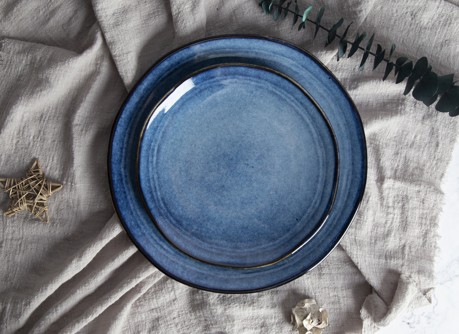 CHANGSHA HAPPY GO Blue Reactive Glaze Irregular Stoneware | happygodinnerware.com