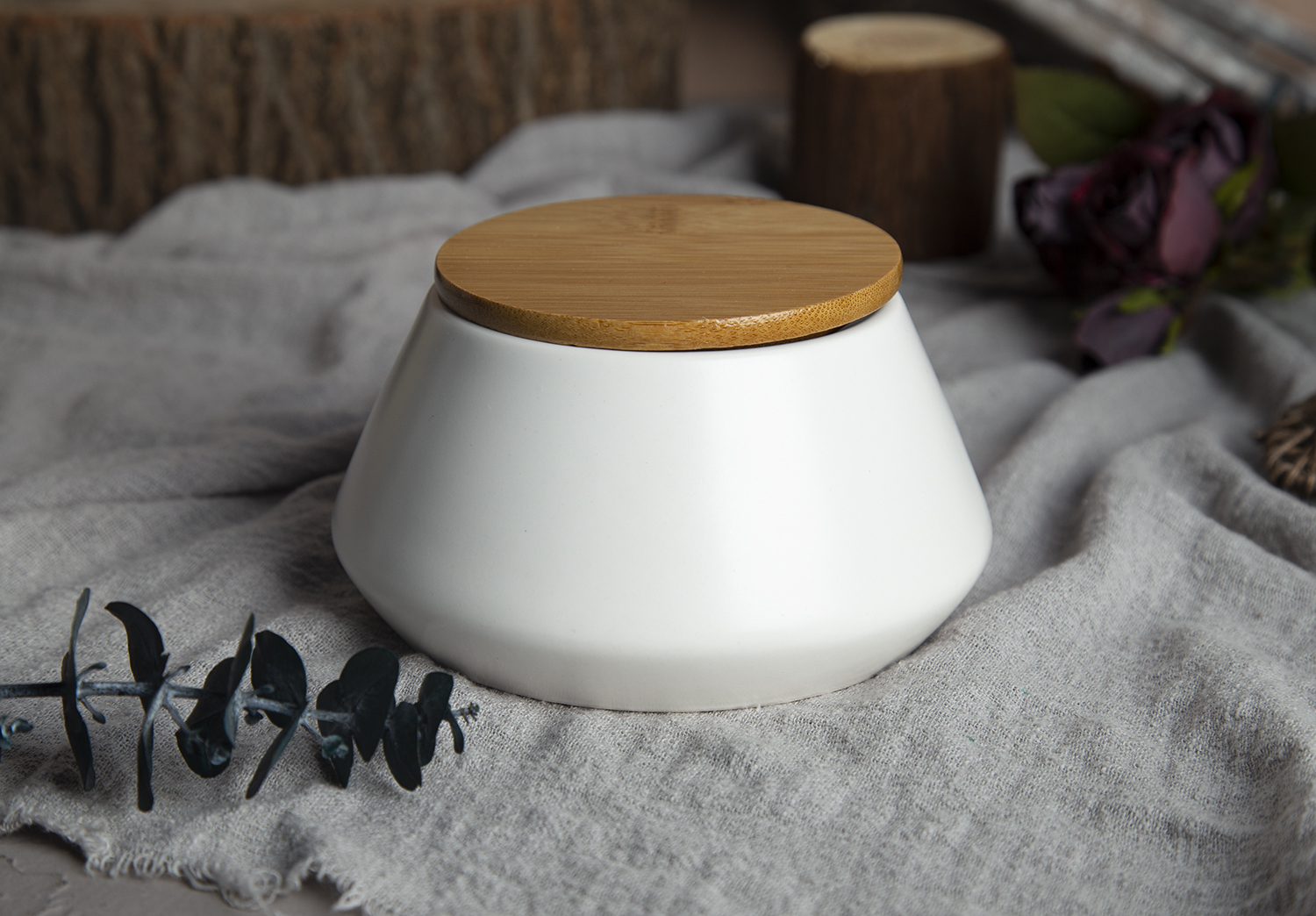 CHANGSHA HAPPY GO Geometric Storage Jars with Bamboo Lids | happygodinnerware.com