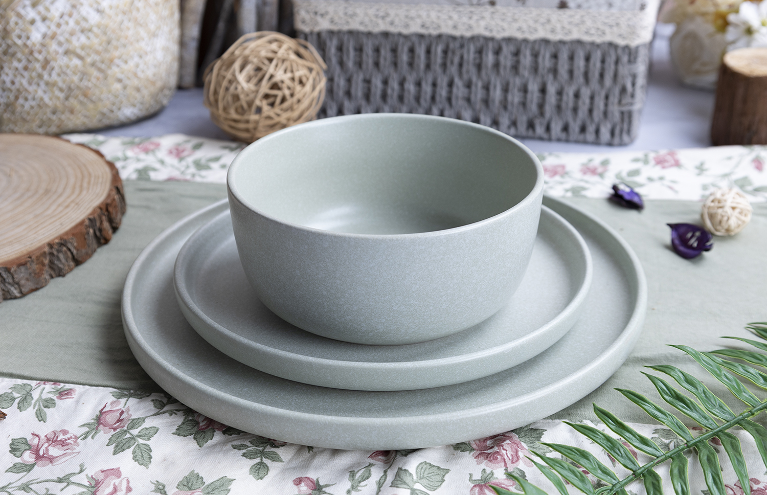 CHANGSHA HAPPY GO Spring Breeze Matte Reactive Glaze Stoneware Collection | Pastel Spring–Summer Palette |Dopamine Series Ceramics|happygodinnerware.com