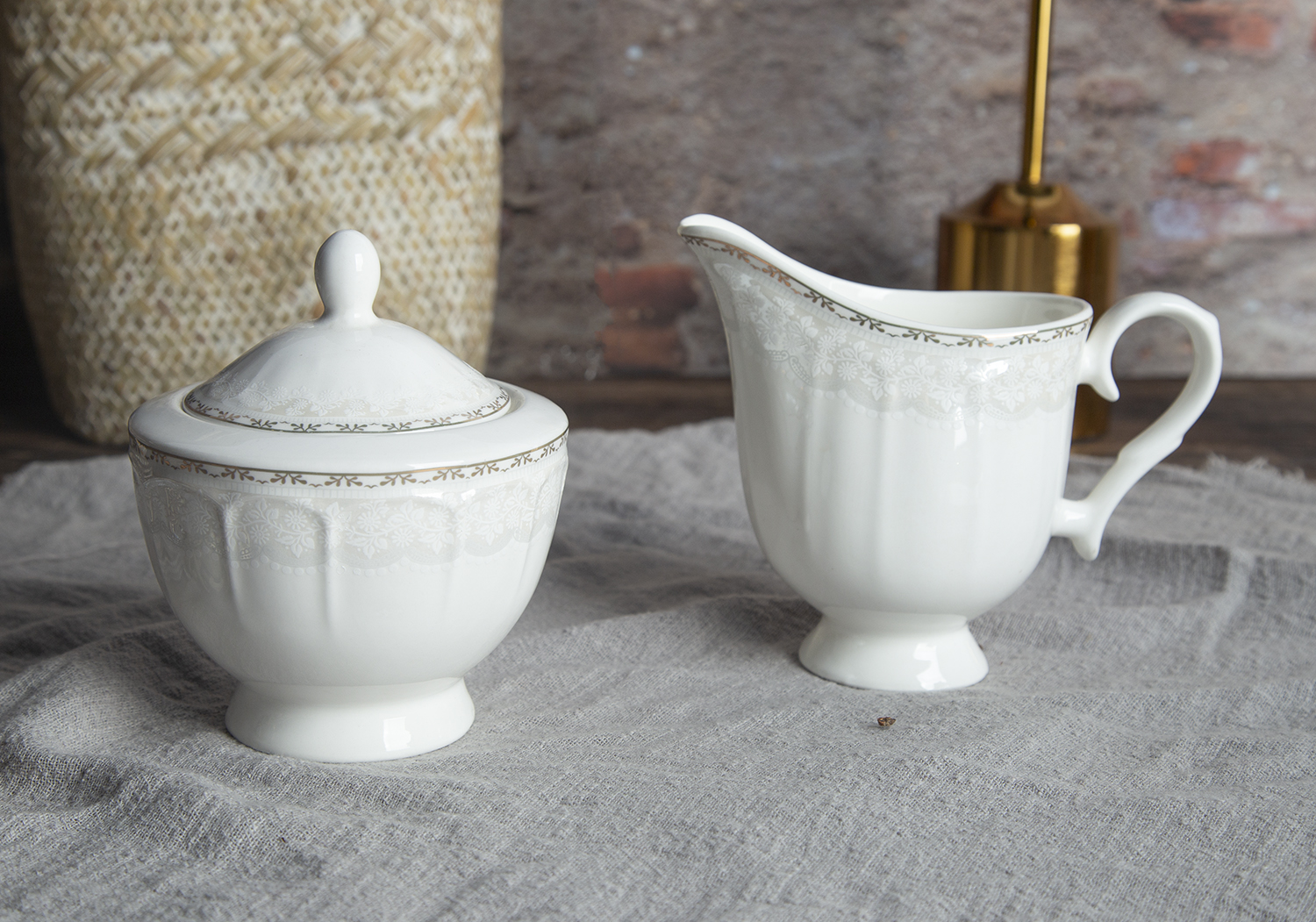 CHANGSHA HAPPY GO Floral Decal and Embossed New Bone China Dinnerware | happygodinnerware.com