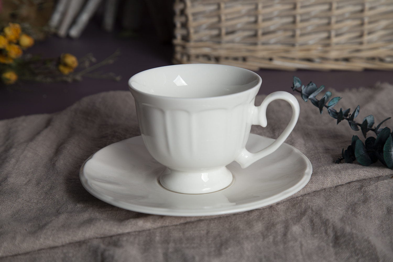 CHANGSHA HAPPY GO Earl Grey Embossed New Bone China Dinnerware | happygodinnerware.com