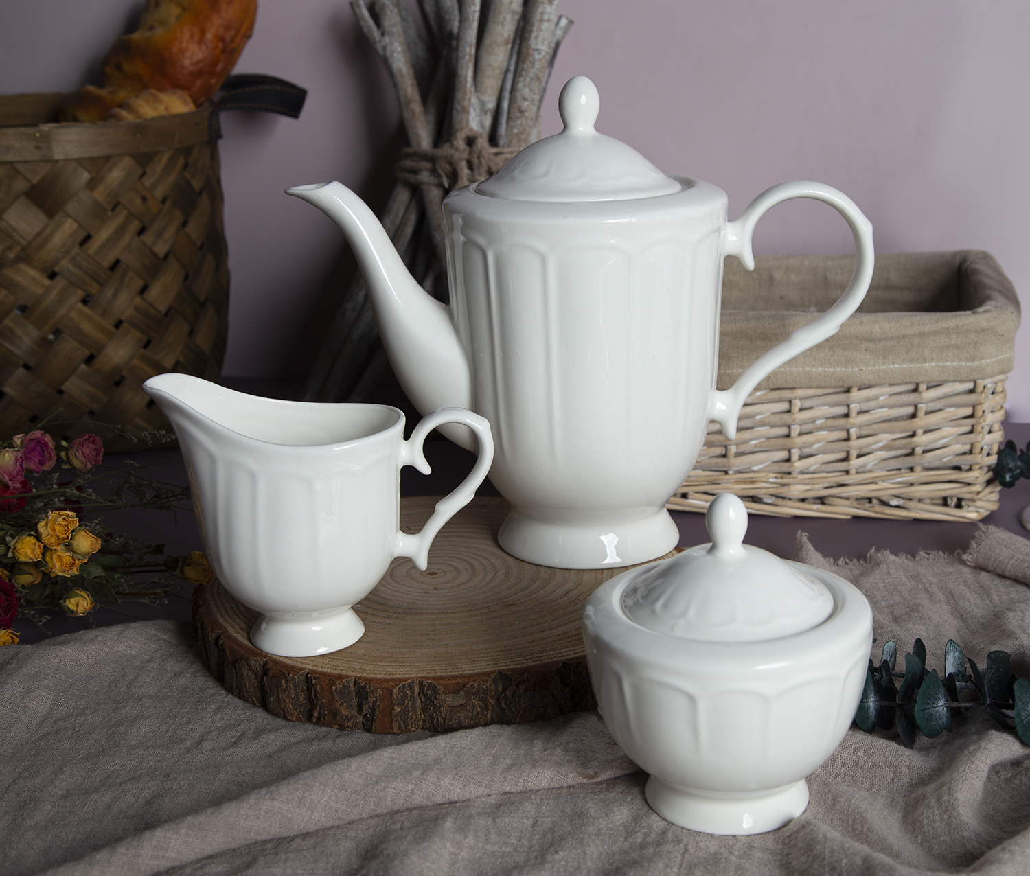 CHANGSHA HAPPY GO Earl Grey Embossed New Bone China Dinnerware | happygodinnerware.com