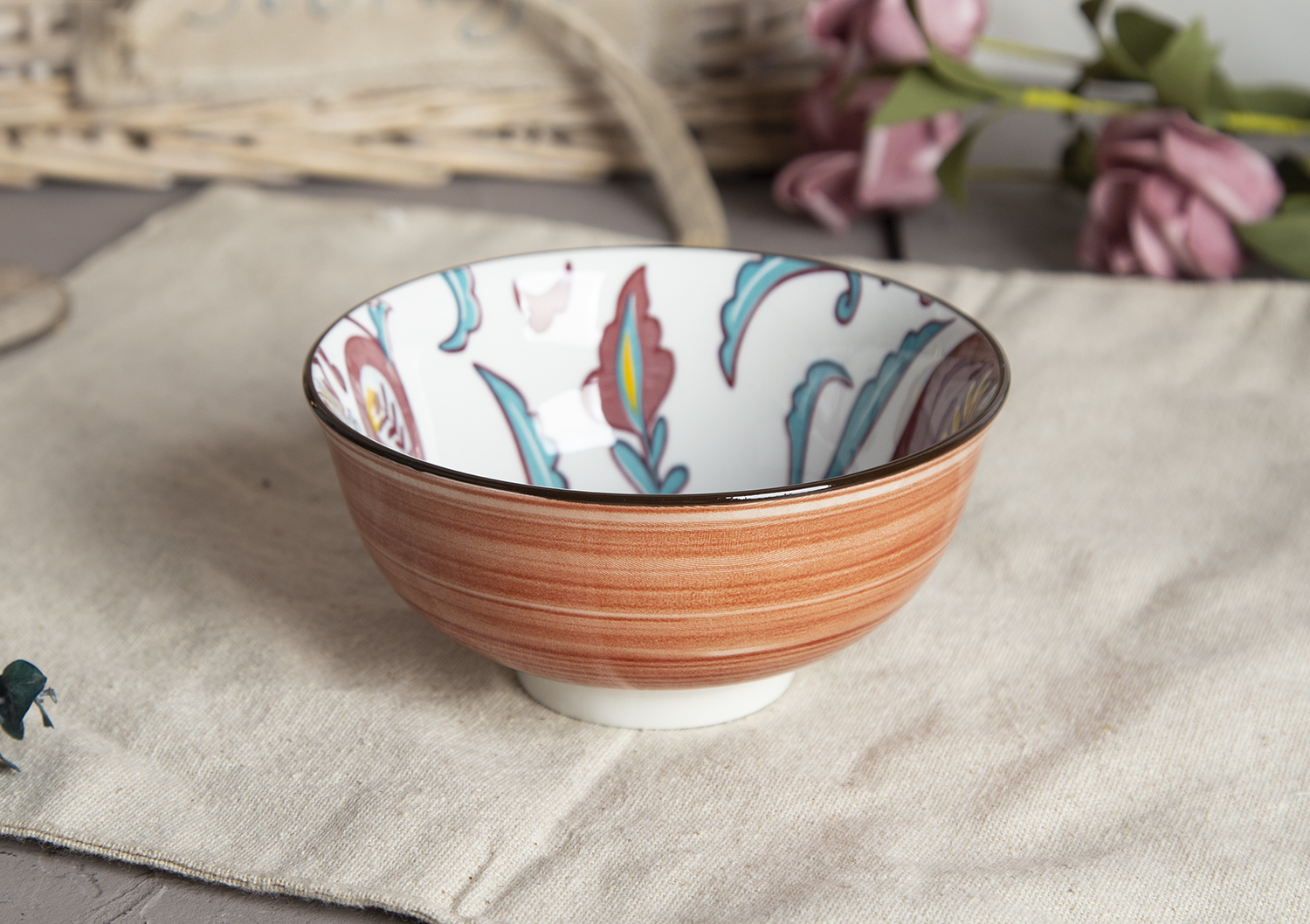 CHANGSHA HAPPY GO Paisley Whispers Decal White Porcelain |happygodinnerware.com