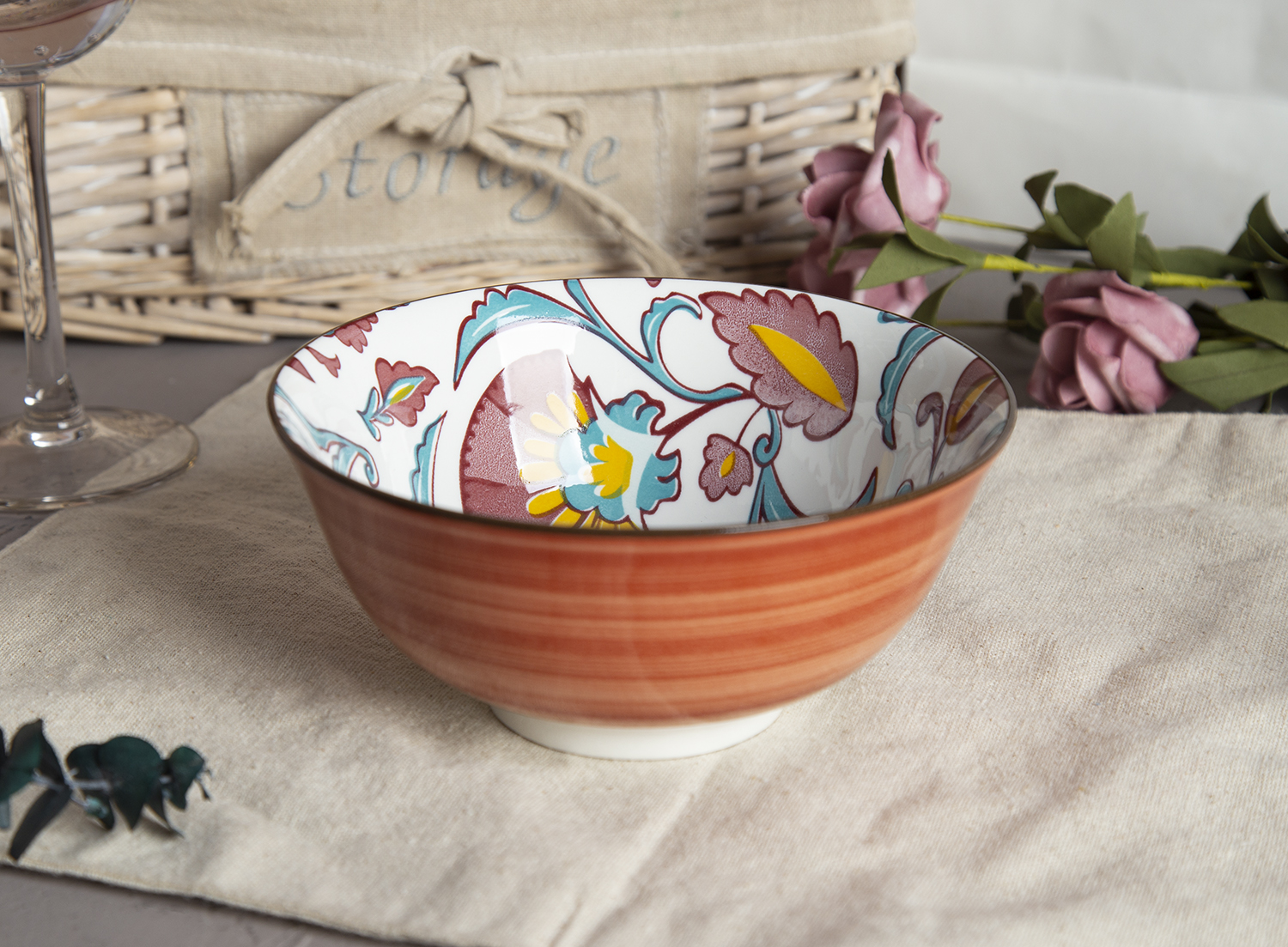 CHANGSHA HAPPY GO Paisley Whispers Decal White Porcelain |happygodinnerware.com