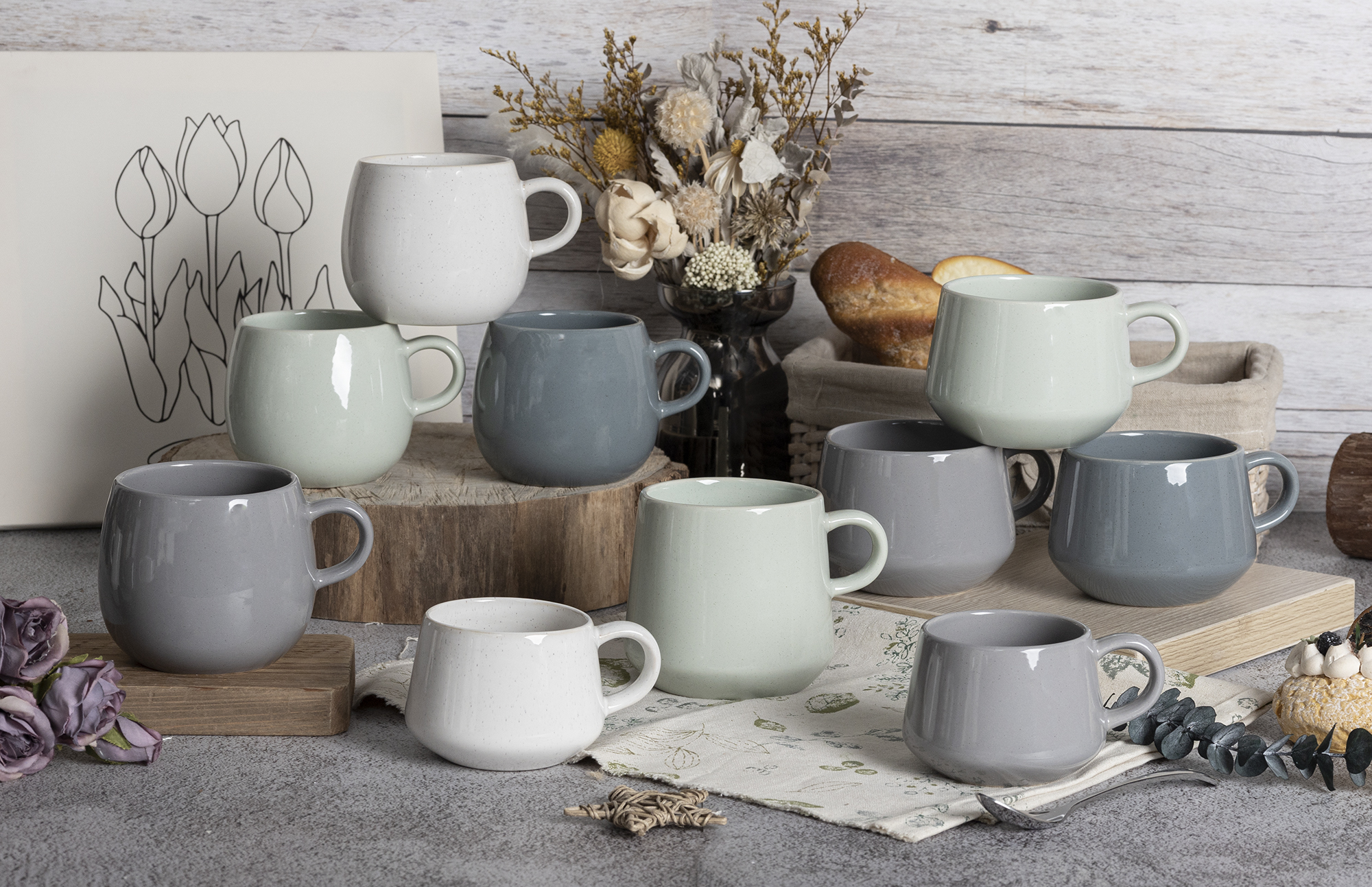CHANGSHA HAPPY GO Nordic Style Ceramic Coffee Mugs – Matte Glaze Stoneware Cups for Daily Use|happygodinnerware.com